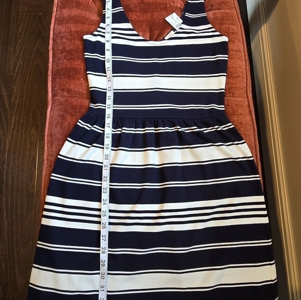 J  Crew NWT Dress Black and White Stripe Sleeveless Button Back Mini XS - Picture 10 of 10